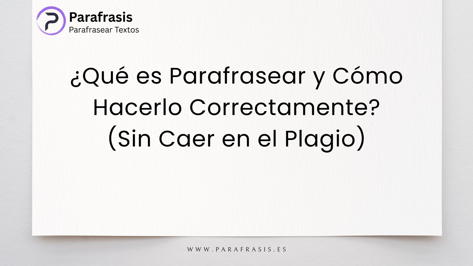 Parafrasear
